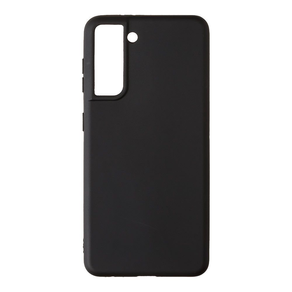 Силиконовый чехол "LP" для Samsung Galaxy S21 TPU (черный непрозрачный) европакет
