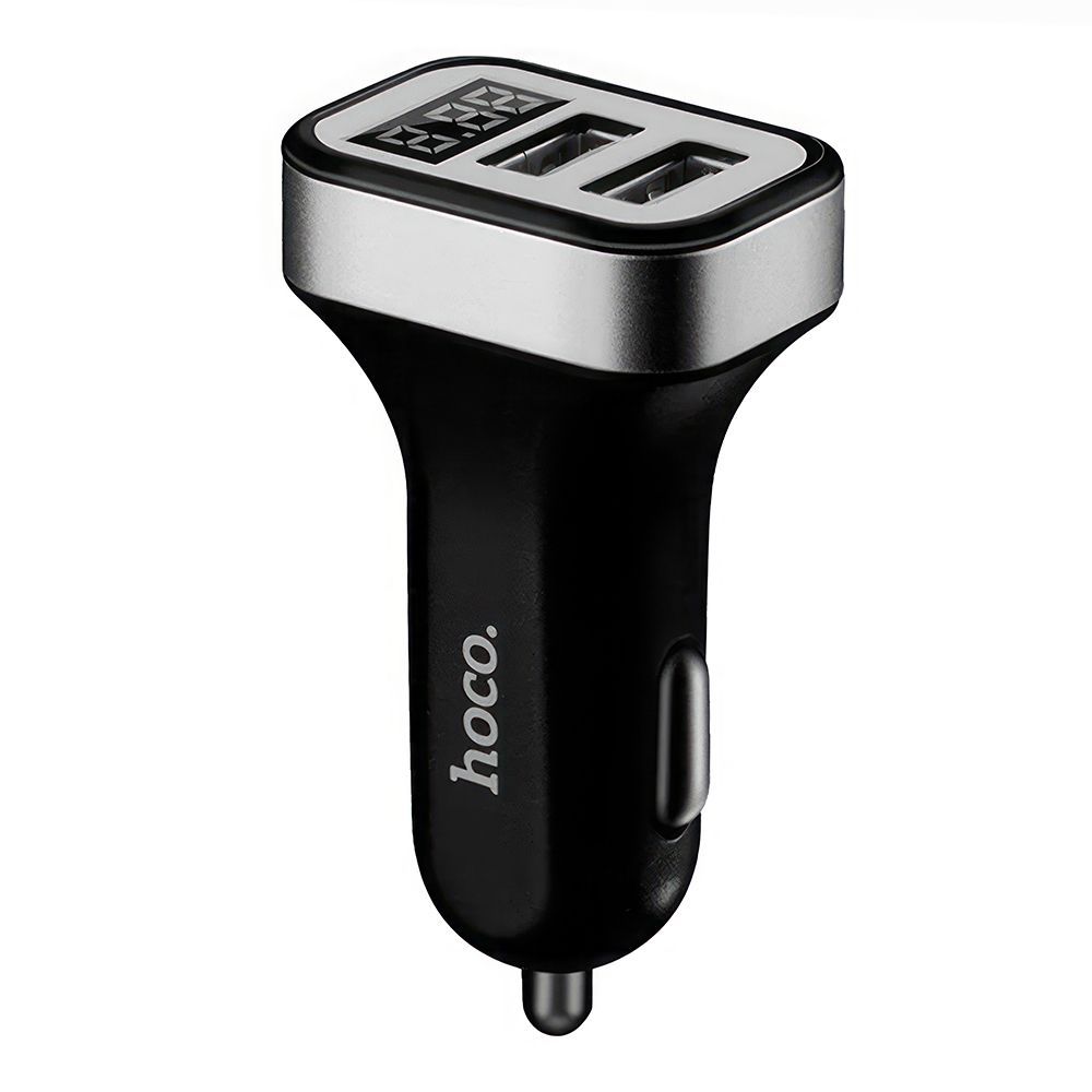 АЗУ HOCO Z3 2xUSB, 3.1А, LED дисплей (черный)