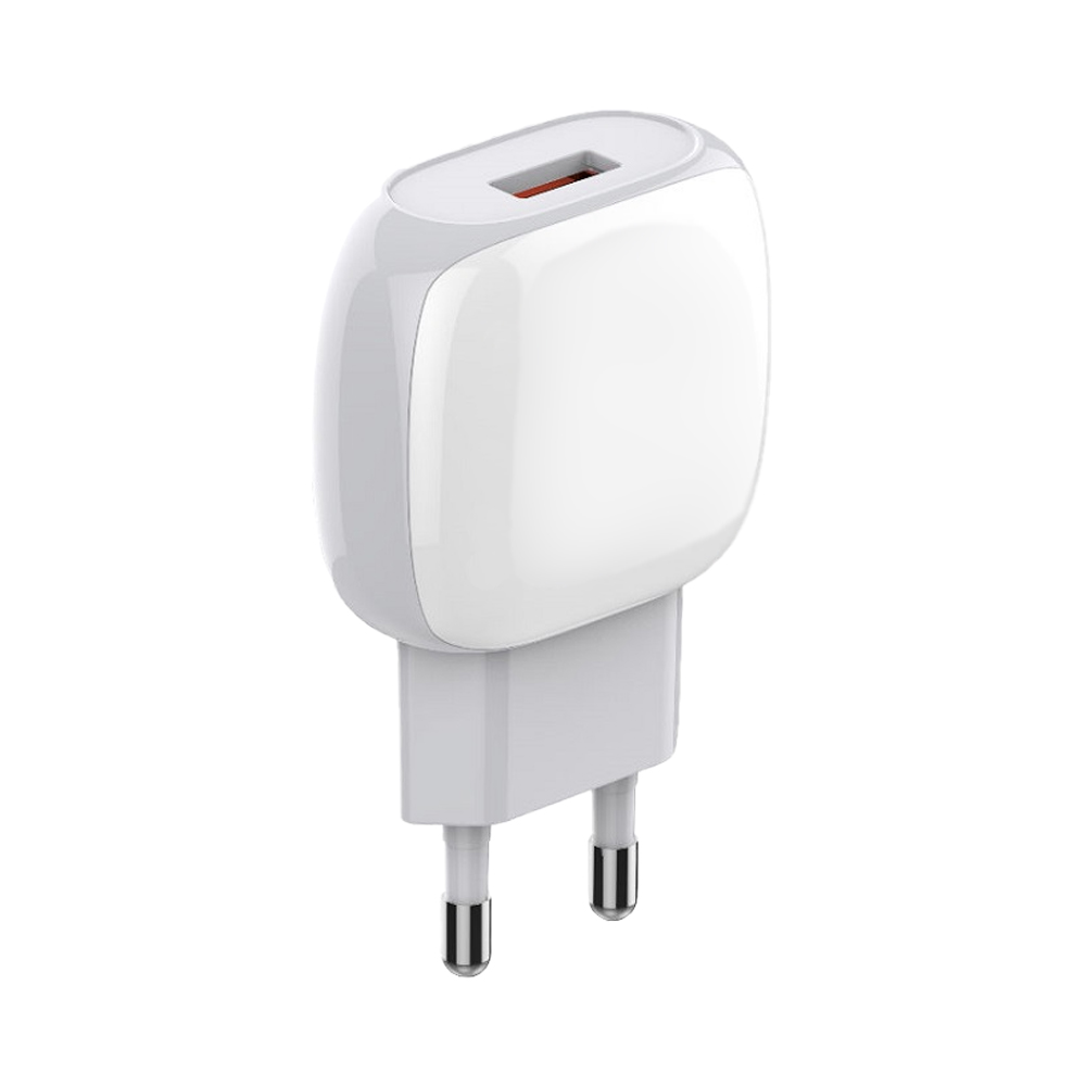 СЗУ "LDNIO" с USB выходом 3,0А Quick Charge 3.0 + кабель Lightning 8-pin A1306Q (белое/коробка)