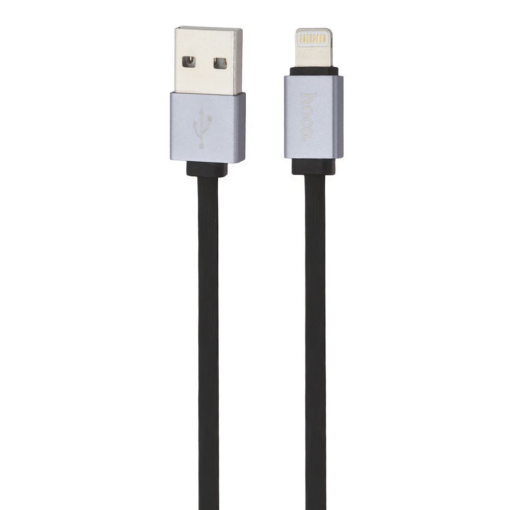 USB кабель HOCO U33 Retractable Lightning 8-pin, рулетка, 0.9м, TPE (черный)