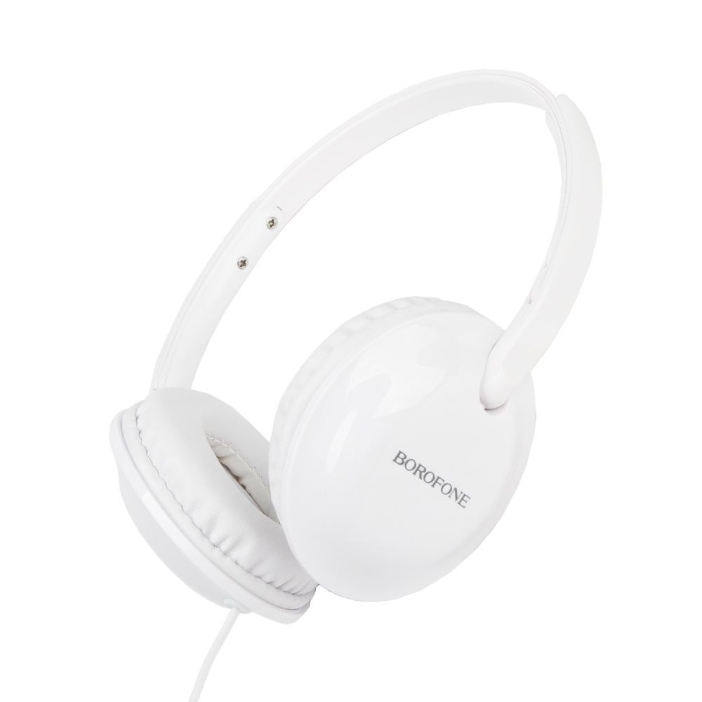 Гарнитура BOROFONE BO1 EnjoyBass 3.5мм, накладная, громкость +/-, 1.2м (белый)