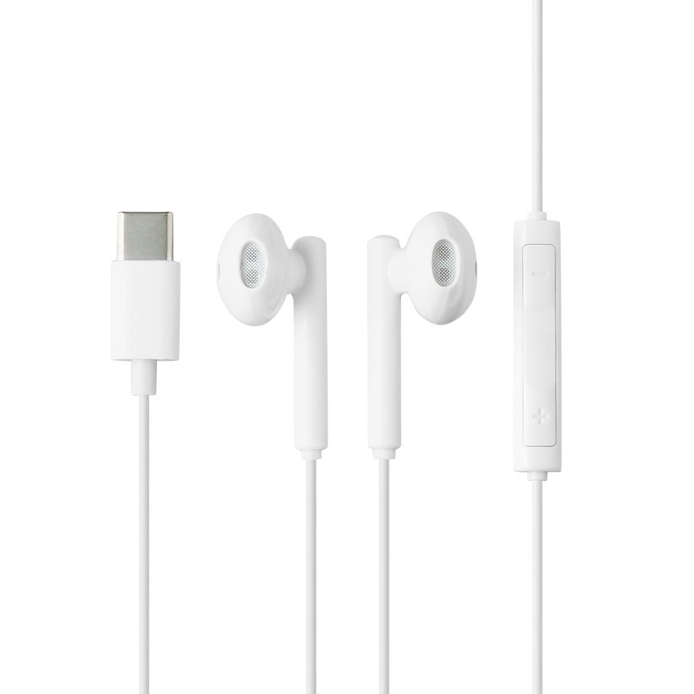 Гарнитура Celebrat G16 USB Type-C вкладыши пластиковая (белая)