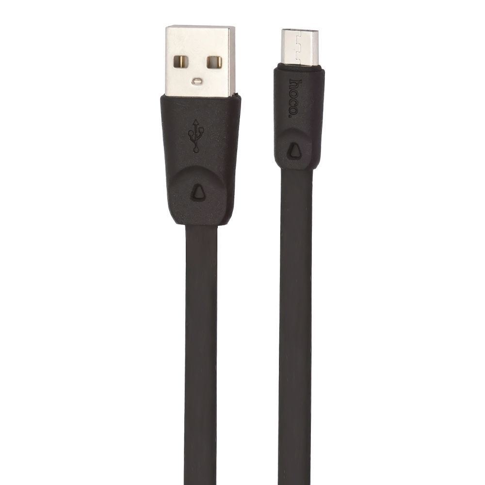 USB кабель HOCO X9 High Speed MicroUSB, 1м, силикон (черный)