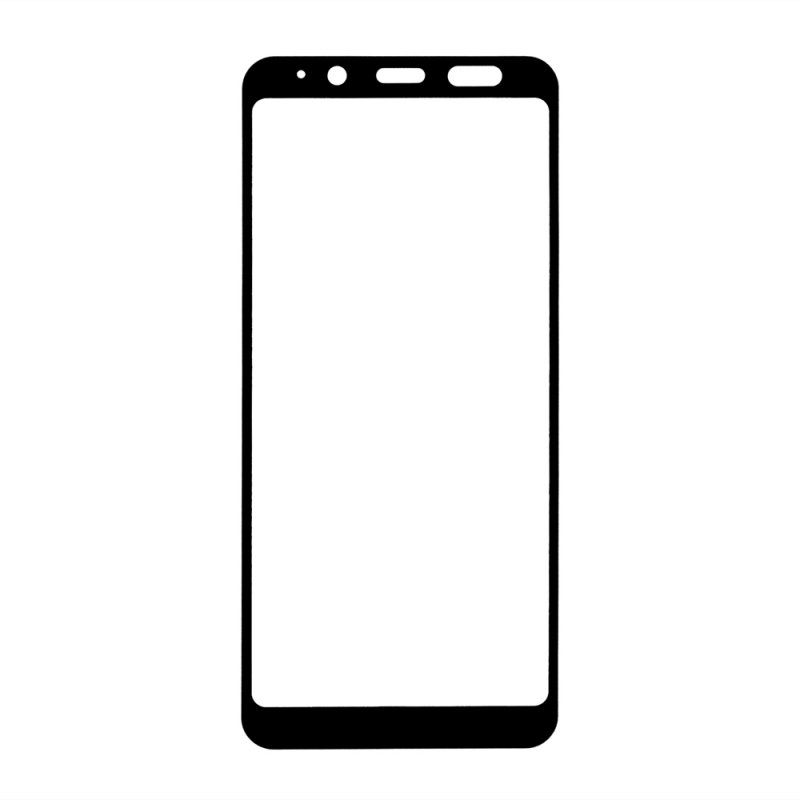 Защитное стекло "LP" для Samsung Galaxy J6 2018 Thin Frame Full Glue с рамкой 0,33 мм 2,5D 9H (черное)