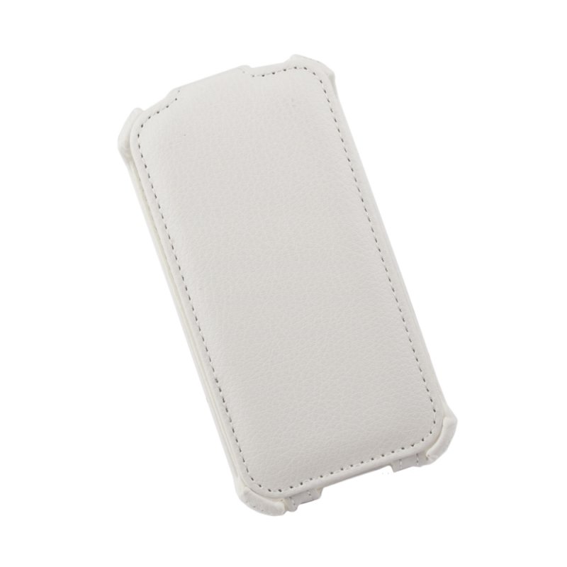 Чехол для iPhone 4/4S "LP" раскладной (кожаный/белый) коробка