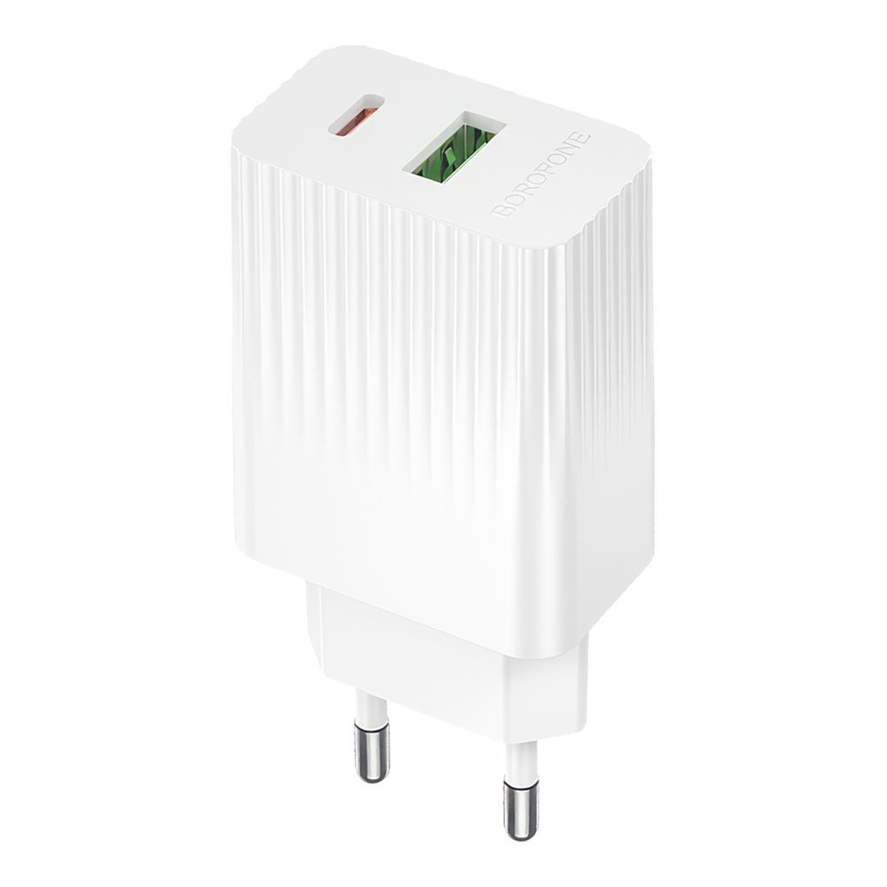 СЗУ BOROFONE BAS76A Source 1xUSB, 1xUSB-C, 3А, QC3.0, PD30W (белый)