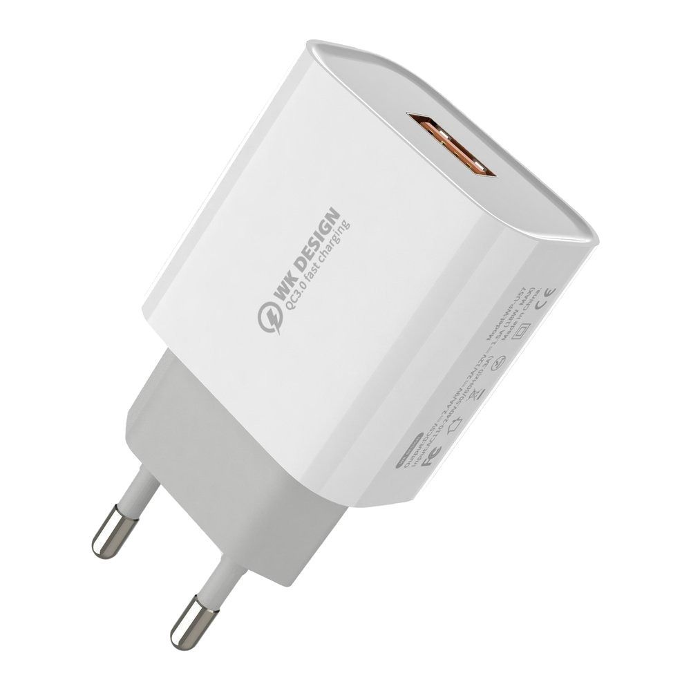 СЗУ WK Maxspeed WP-U57 1xUSB, QC 3.0, 2.4А (белый)