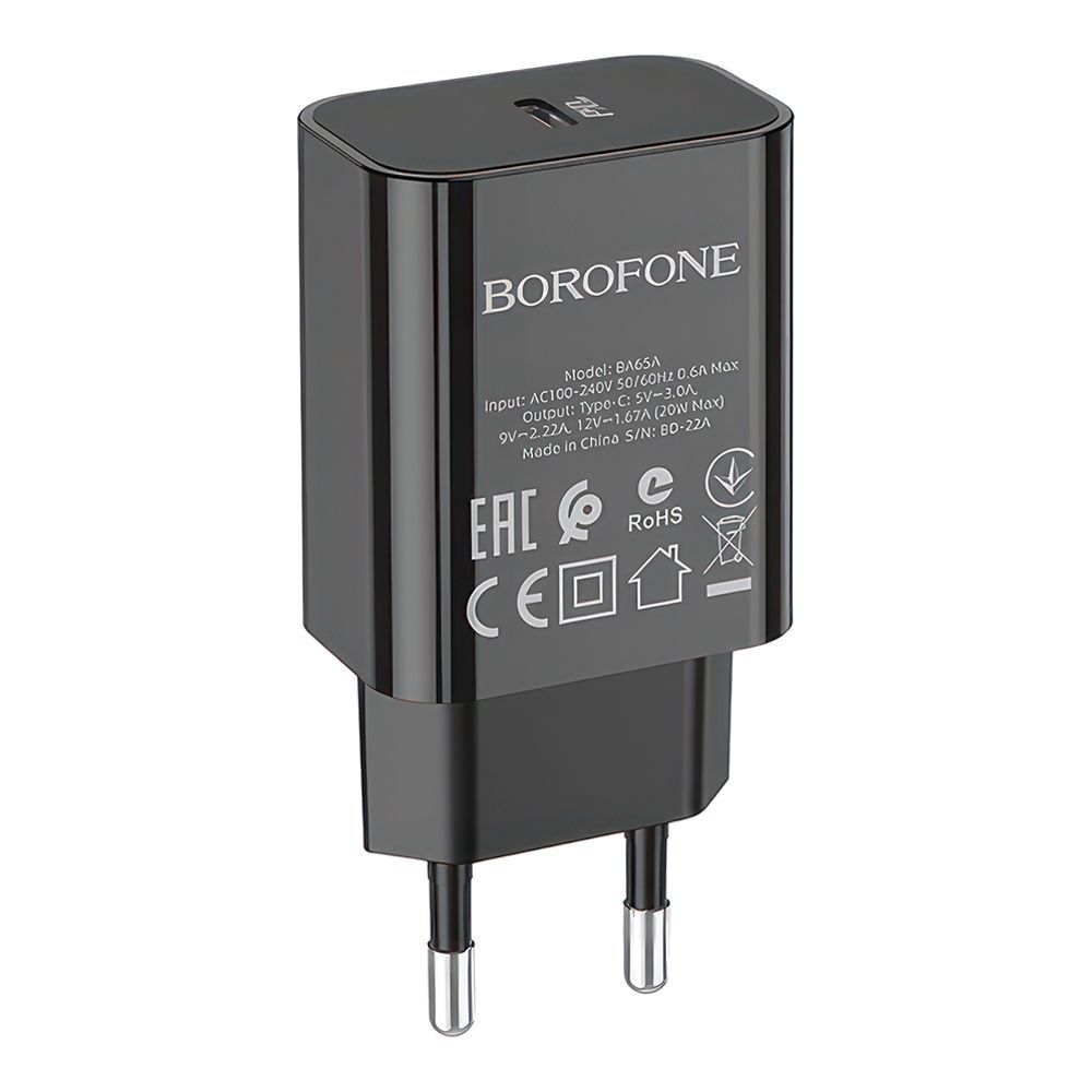 СЗУ BOROFONE BA65A 1xUSB-C, 3А, PD20W (черный)