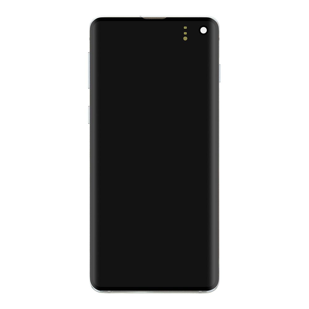 LCD дисплей для Samsung Galaxy S10 SM-G973 GH82-18850B в рамке + АКБ (синий) 100% OR SP