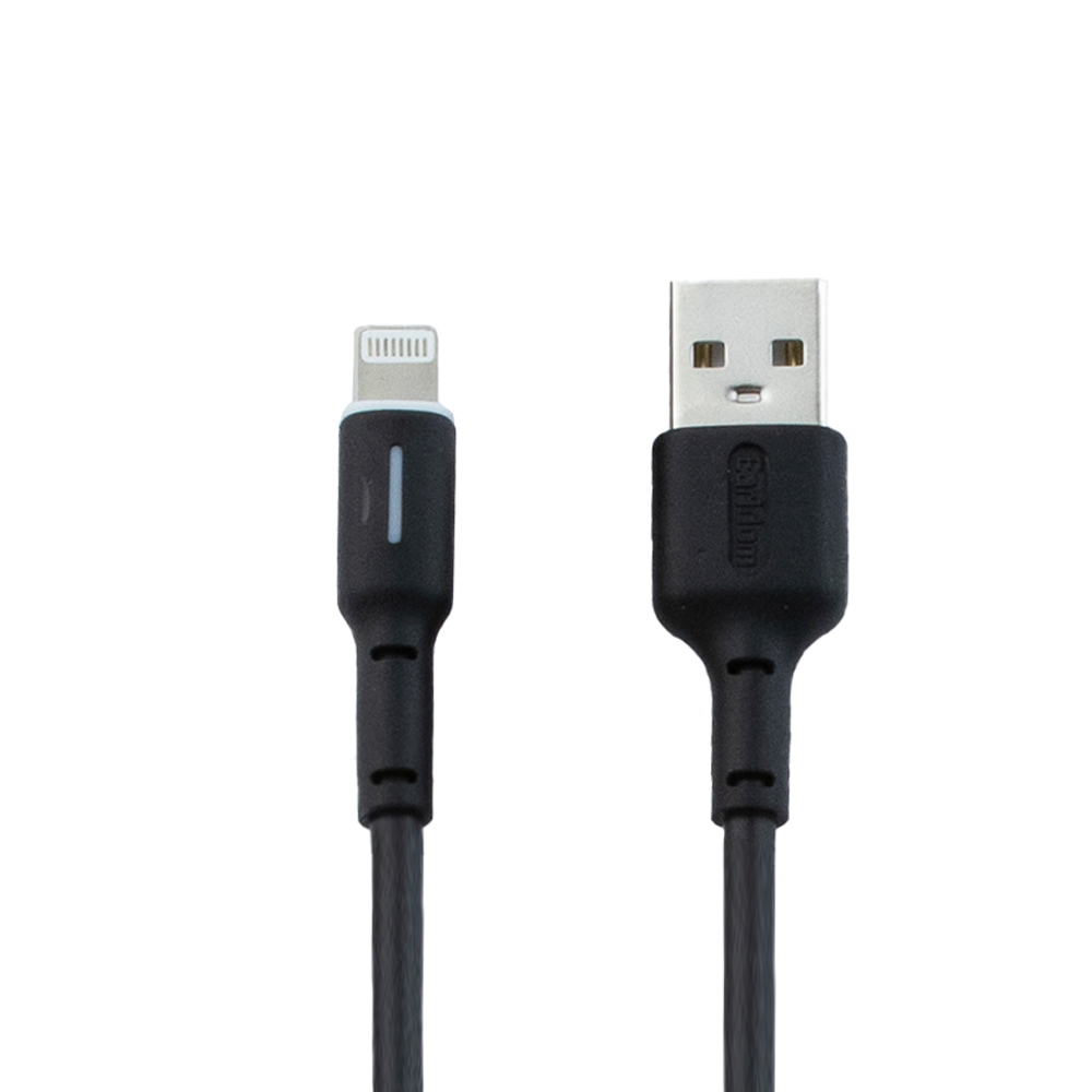 USB кабель Earldom EC-071I Lightning 8-pin, 5А, LED, 1м, TPE (черный)