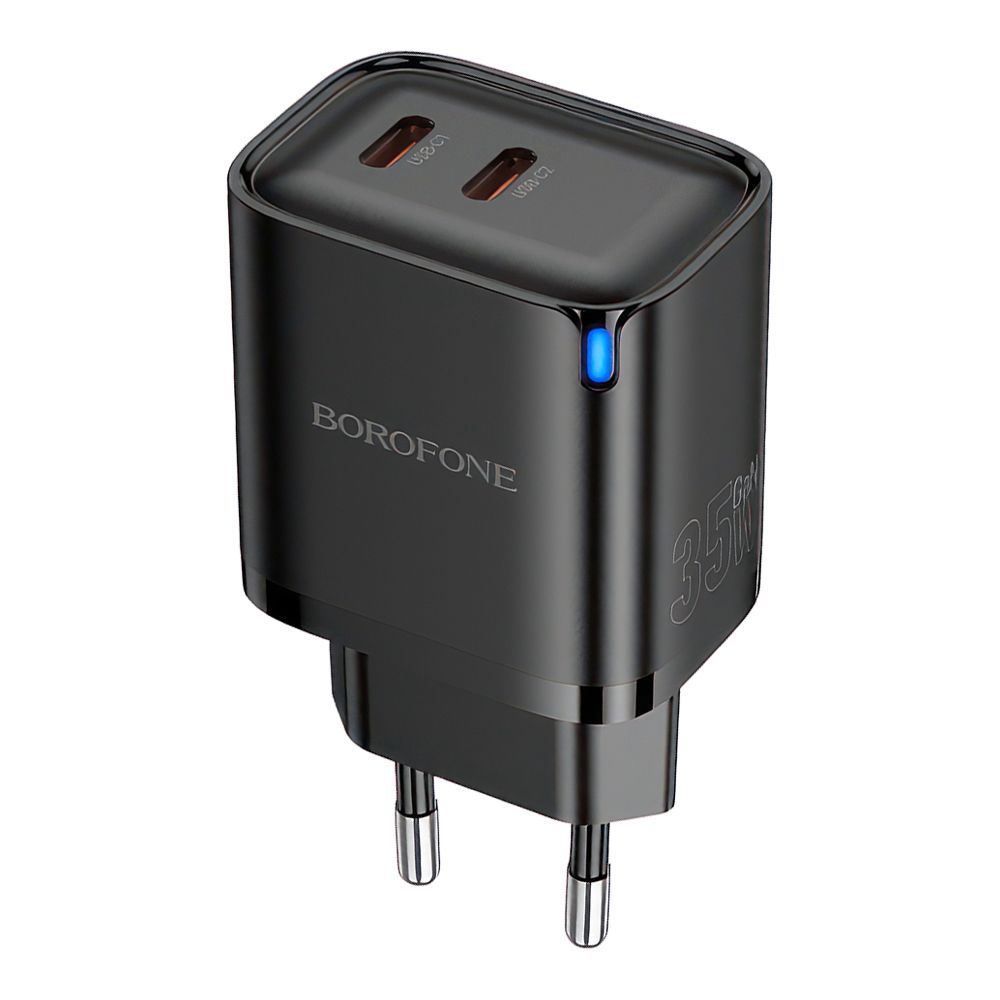 СЗУ BOROFONE BA85A Flare Star 2хUSB-C, 3А, QC 3.0, PD35W (черный)
