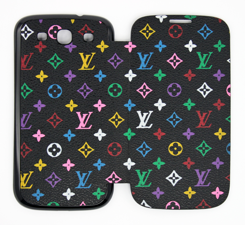 Задняя крышка-флип для Samsung i9300/Galaxy S III (LV черный) (блистер)
