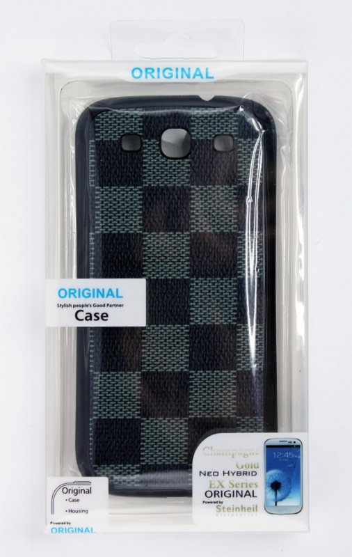 Задняя крышка-флип для Samsung i9300/Galaxy S III (белая кожаный) (блистер)
