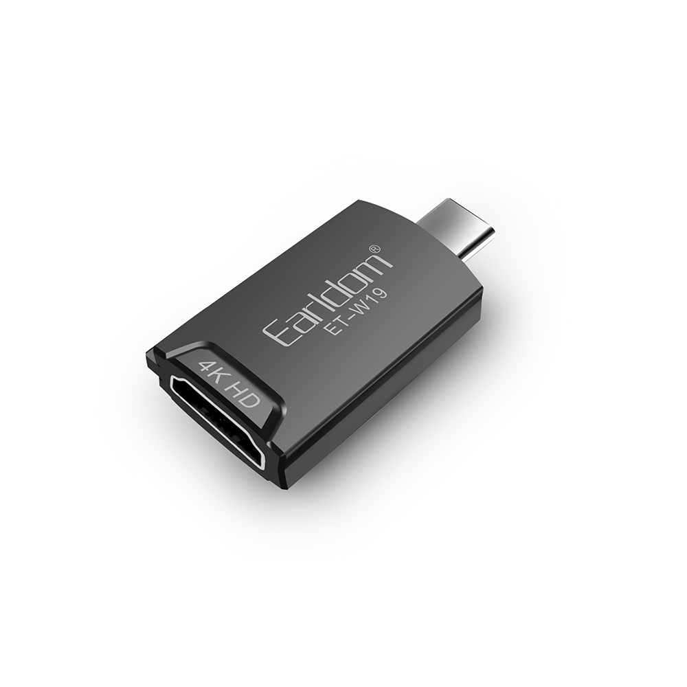 HDMI адаптер Earldom ET-W19 USB-C на HDMI, 4K (черный)