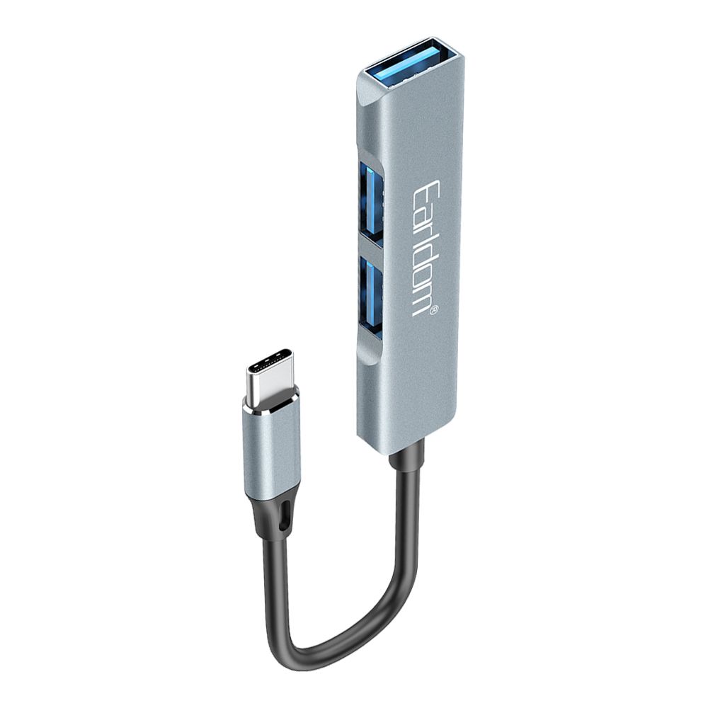 Хаб USB-C Earldom ET-HUB10 3xUSB 3.0 (серый)