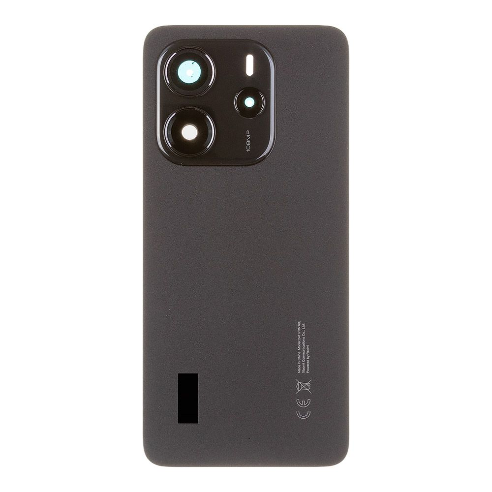 Задняя крышка для Xiaomi Redmi Note 14S (2502FRA65G) со стеклом камеры (черный)