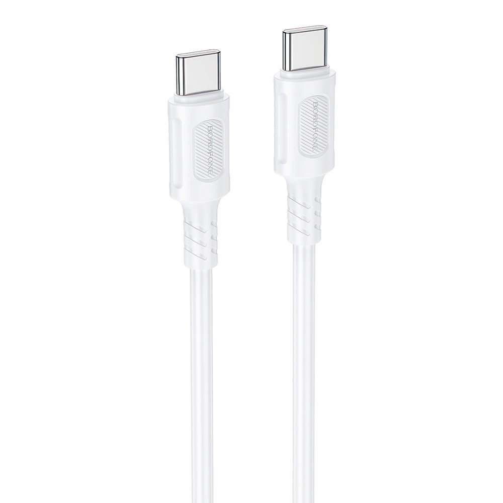 USB-C кабель BOROFONE BX111 Feliz Type-C, 3А, 60W, 1м, PVC (белый)