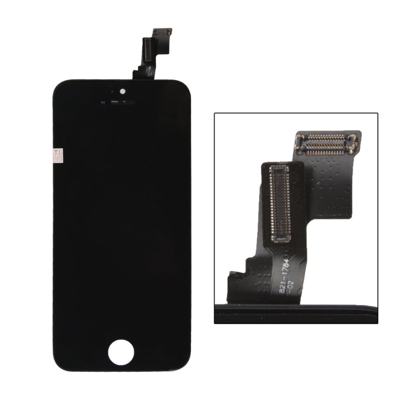 LCD дисплей для Apple iPhone 5C (черный) с тачскрином, (яркая подсветка) 1-я категория, класс AAA