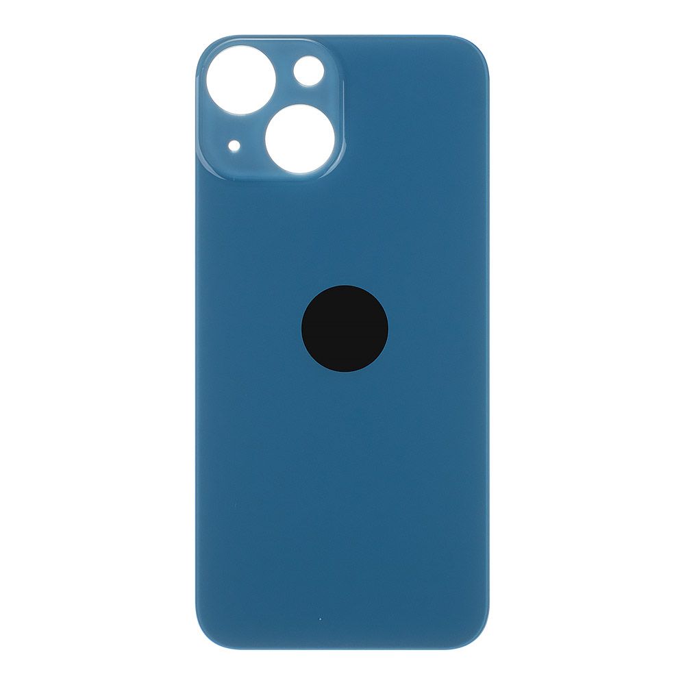 Задняя крышка для iPhone 13 mini (синий) с логотипом, монолит