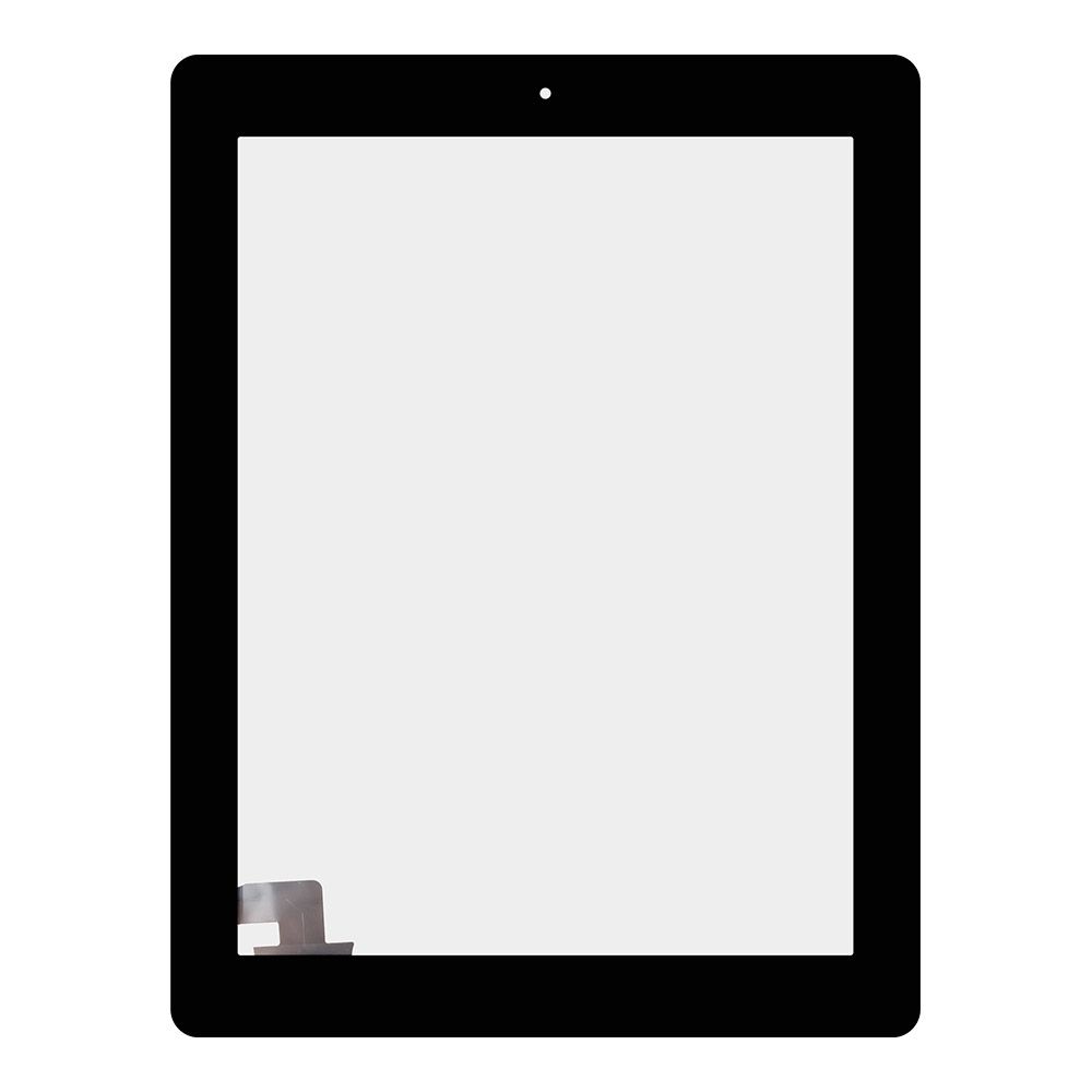 Тачскрин для Apple iPad 2 с кнопкой Home, 1-я категория, класс AAA (черный)