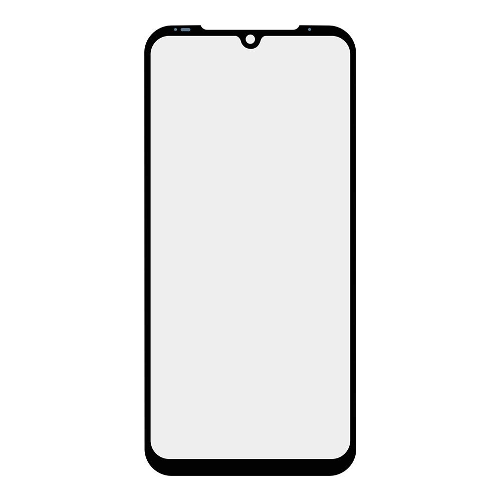 Стекло + OCA плёнка для переклейки Motorola Moto G8 Plus (черный)