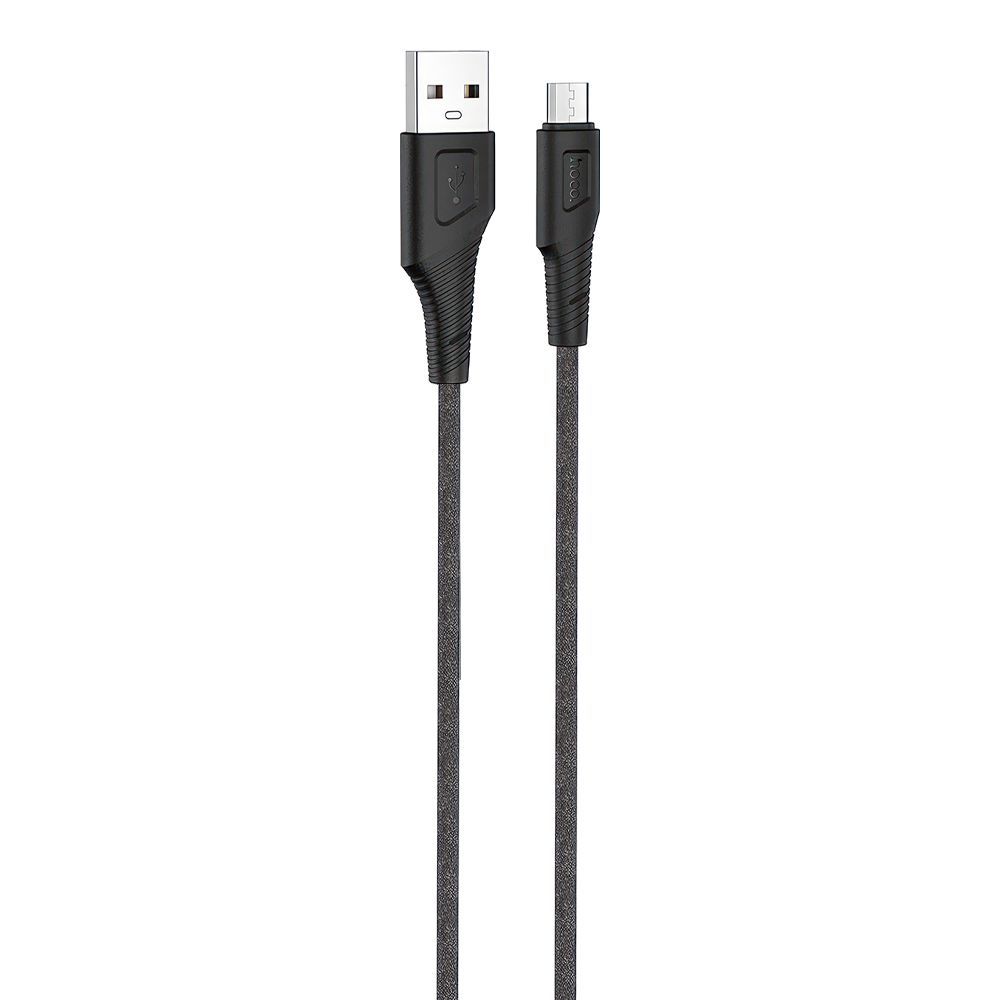 USB кабель HOCO X58 Airy MicroUSB, 2.4А, 1м, силикон (черный)