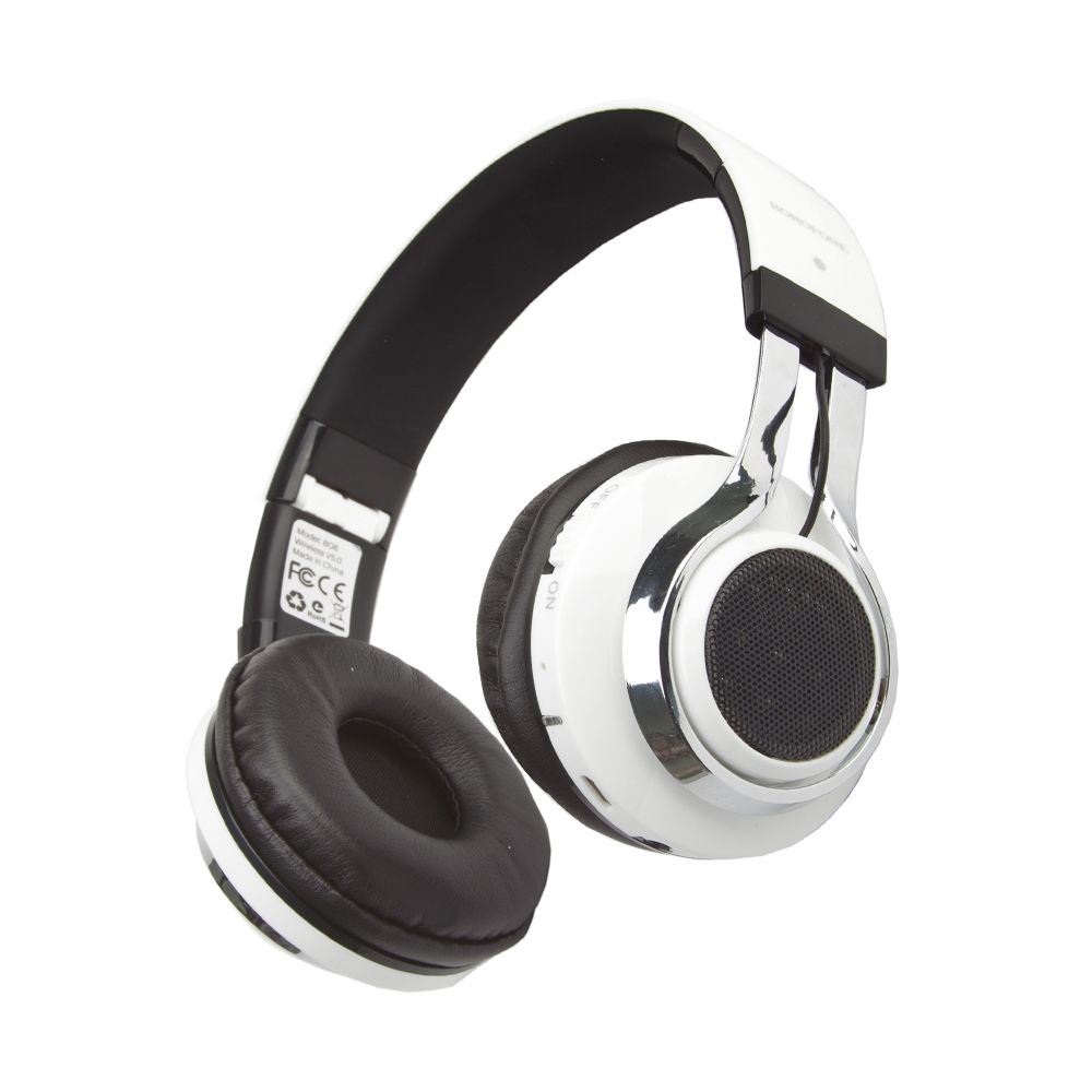 Bluetooth гарнитура BOROFONE BO8 Love Song BT 5.0, 3.5мм, microSD, накладная, громкость +/- (белый)
