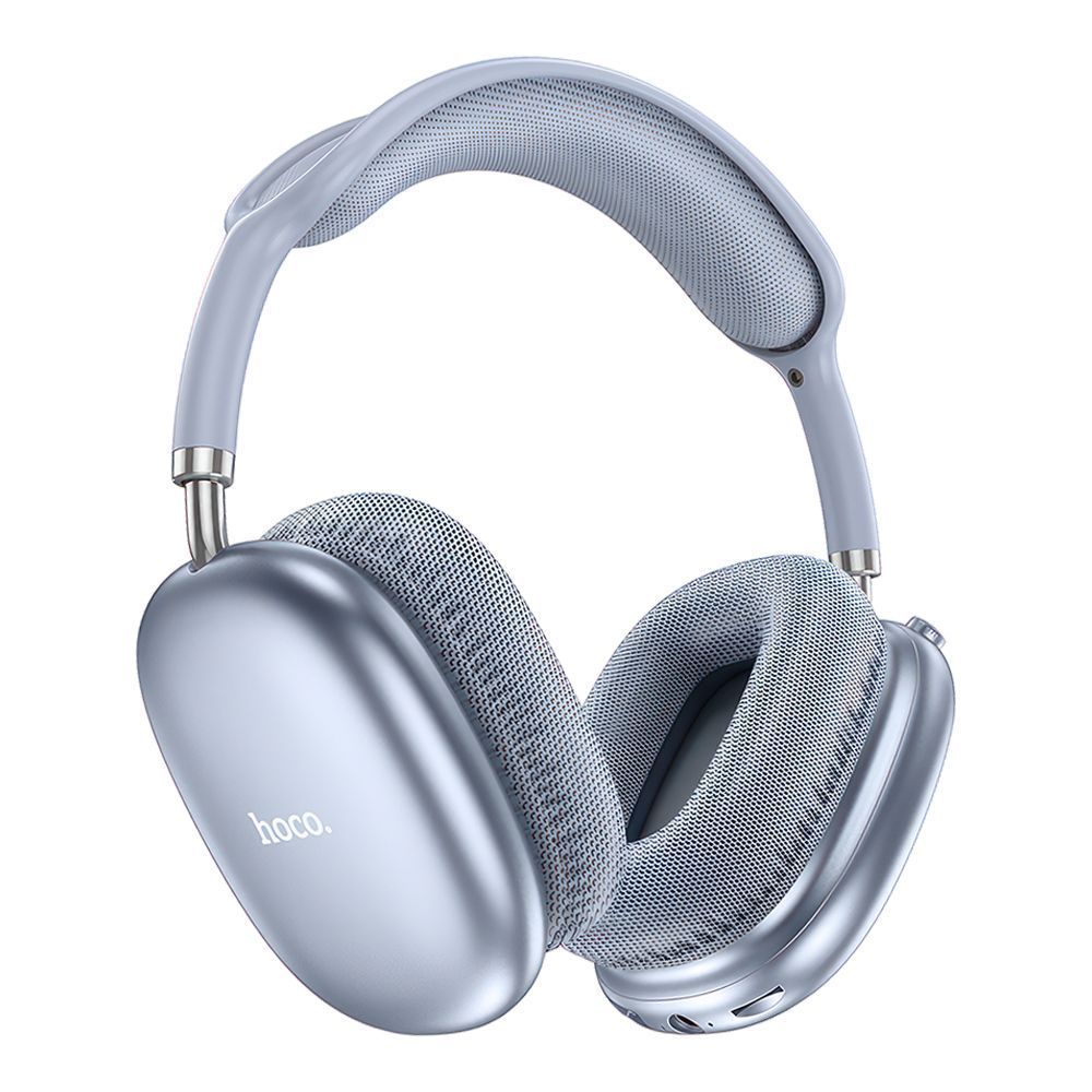 Bluetooth гарнитура HOCO W35 Air Triumph BT 5.3, AUX, microSD, накладная, громкость +/- синий мятая (0L-00062952)