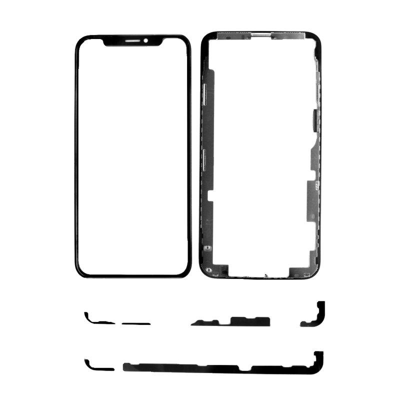 Стекло в сборе с рамкой для iPhone Xs (черный)