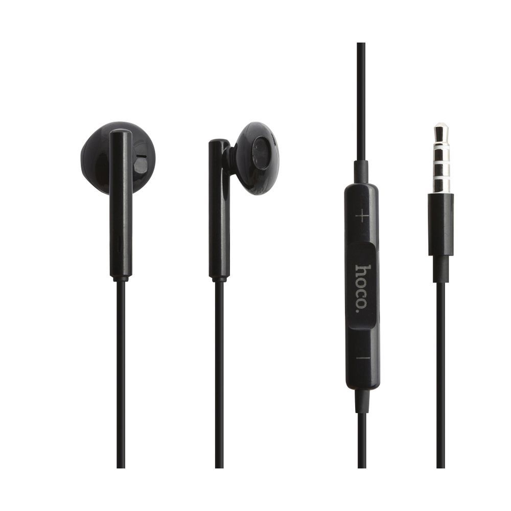Гарнитура HOCO M64 Melodious 3.5мм, вкладыши, громкость +/-, 1.2м (черный)