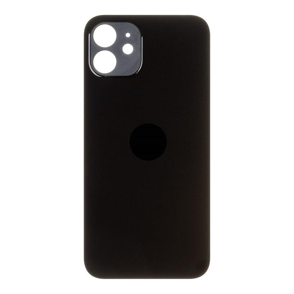 Задняя крышка для iPhone 12 (черный) с логотипом, монолит