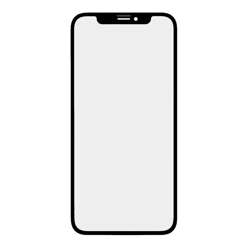 Стекло + OCA  в сборе с рамкой для iPhone X олеофобное покрытие (черный)