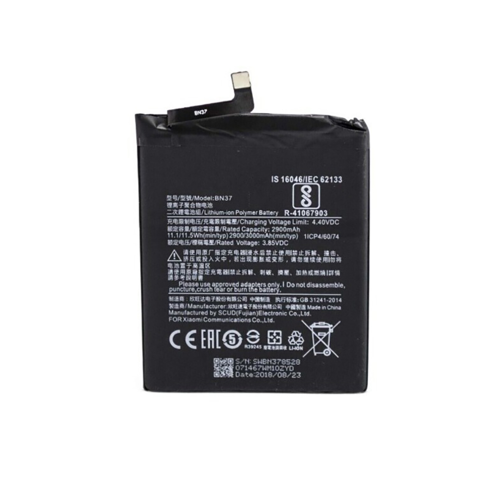 Аккумулятор (АКБ) для Xiaomi Redmi 6/6A [BN37] 3000mAh OEM, оригинал 100%