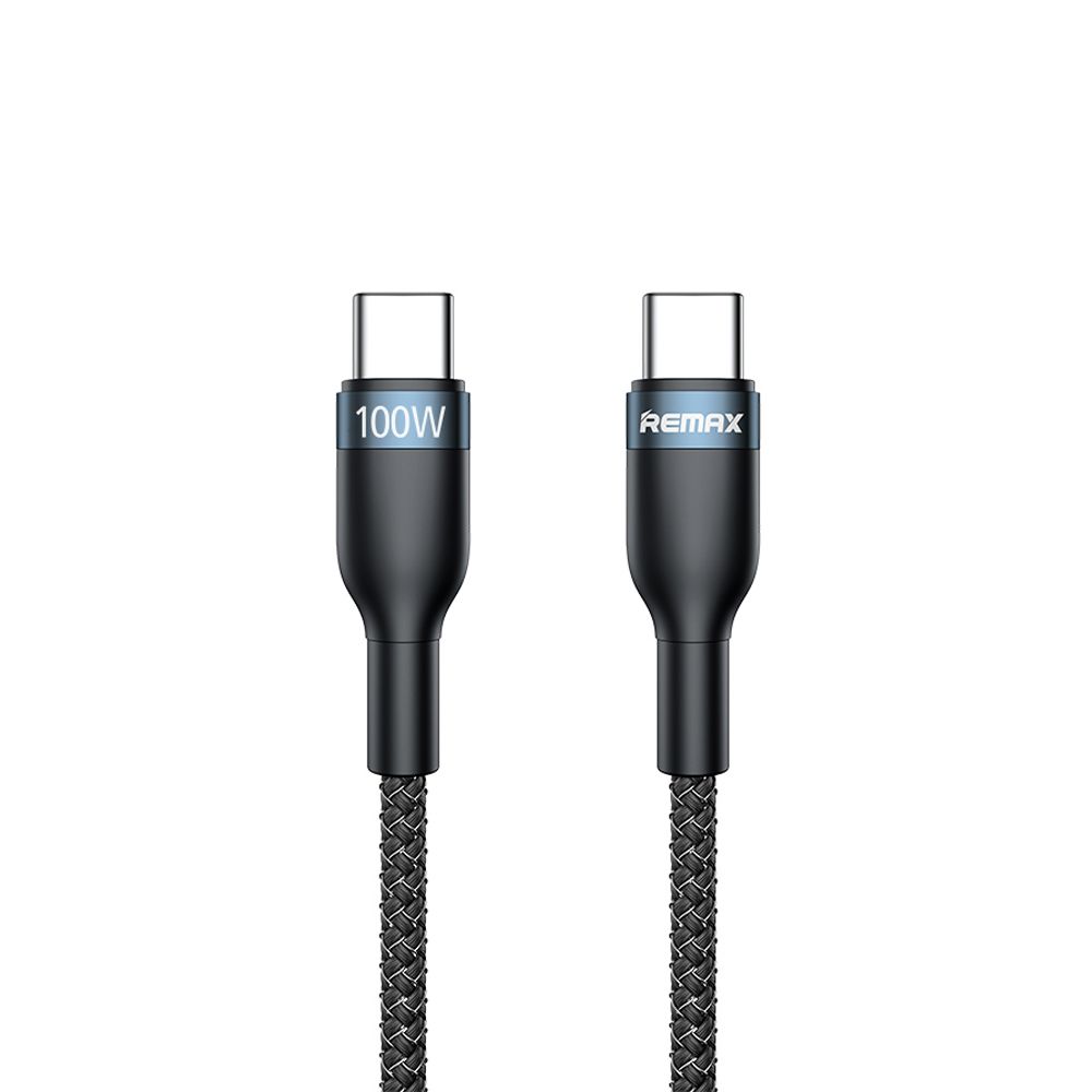 USB-C кабель REMAX RC-174c Sury 2 Type-C, 5А, PD100W, 1м, нейлон (черный)