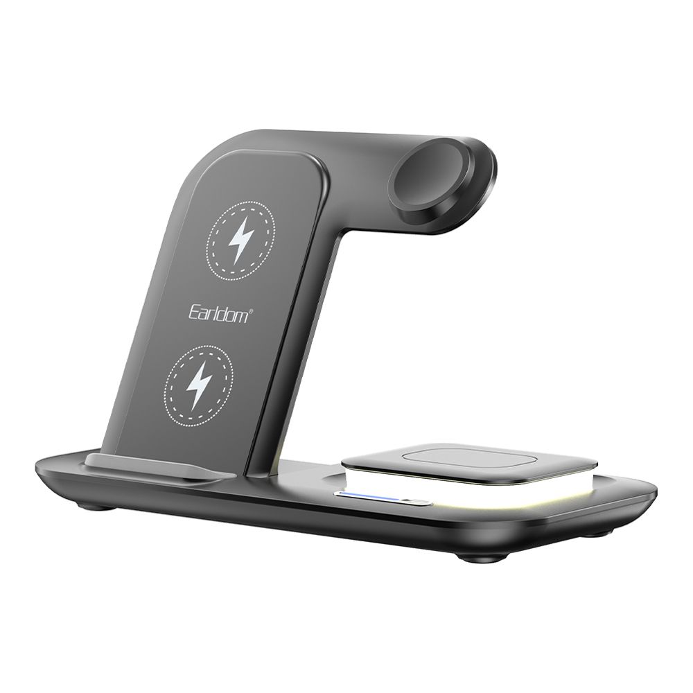 Беспроводное ЗУ Earldom ET-WC50 для смартфона, iWatch и AirPods, 2.7А, 10W, 5в1 (черный)