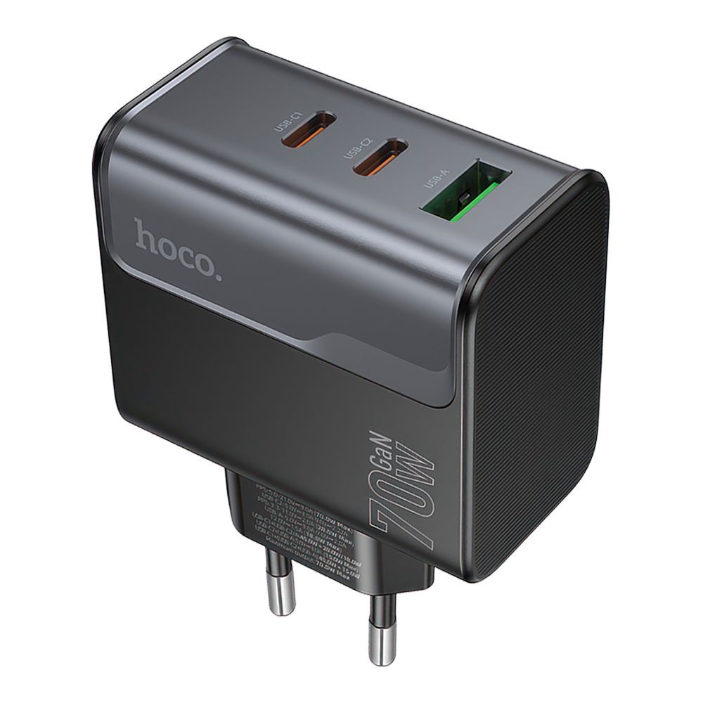 СЗУ HOCO CS75A Star 1xUSB, 2xUSB-C, 3А, PD70W, QC3.0, GaN (черный)