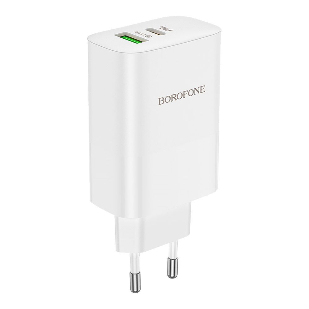 СЗУ BOROFONE BN10 1xUSB, 1xUSB-C, QC3.0, PD65W, 3А (белый)