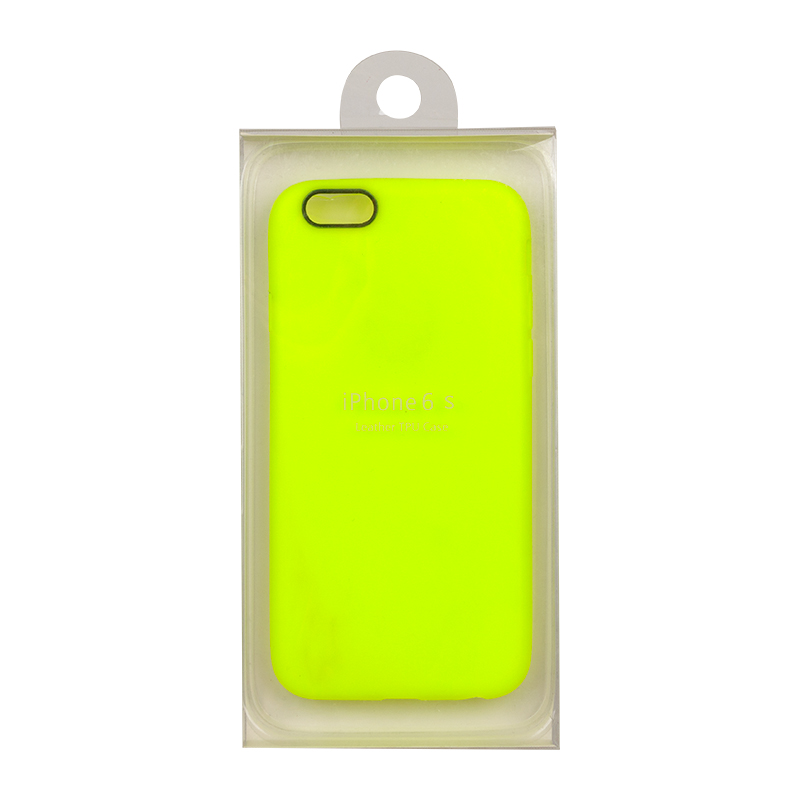 Защитная крышка для iPhone 6/6s Leather TPU Case (желтая  коробка)