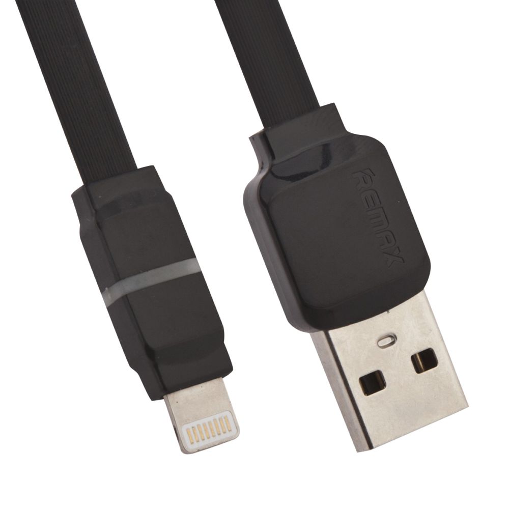 USB кабель REMAX RC-029i Breathe Lightning 8-pin, 2.4А, LED подсветка, 1м, TPE (черный)