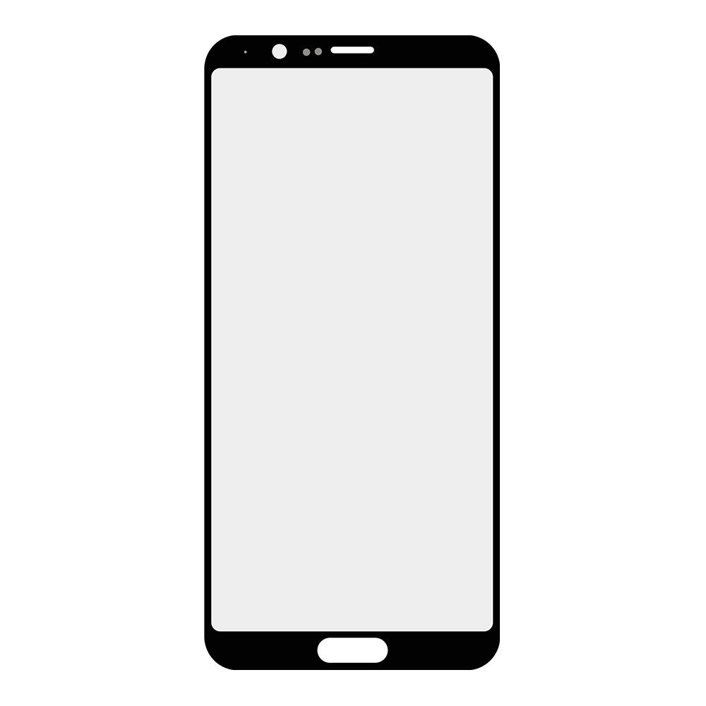 Стекло + OCA плёнка для переклейки Huawei Honor View 10 (V10) (черный)