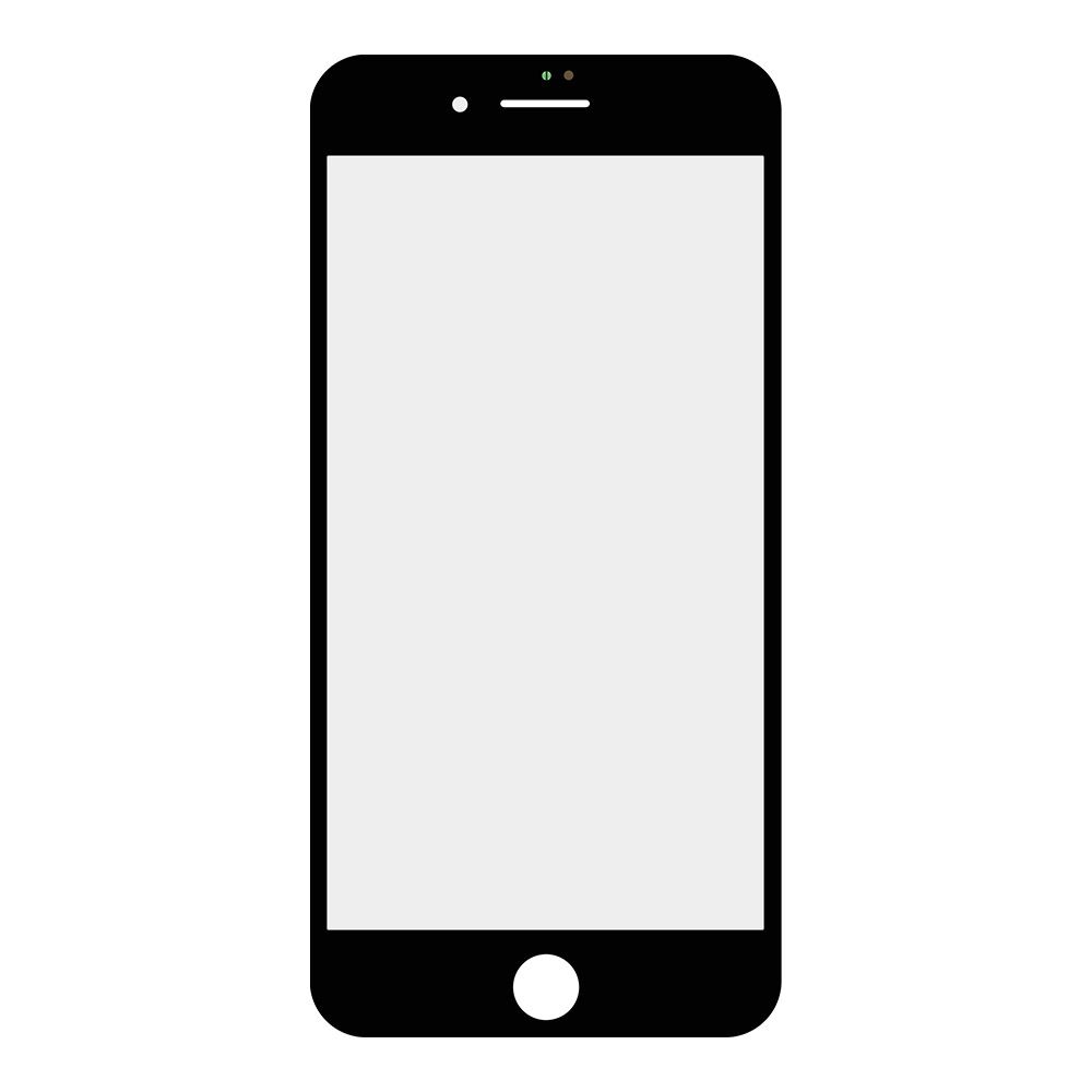 Стекло для переклейки iPhone 7 Plus\8 Plus (черный)