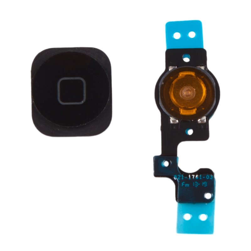 Шлейф/FLC iPhone 5C с кнопкой Home (черный)