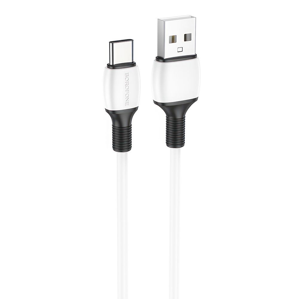 USB кабель BOROFONE BX84 Rice Type-C, 3А, 1м, PVC (белый)