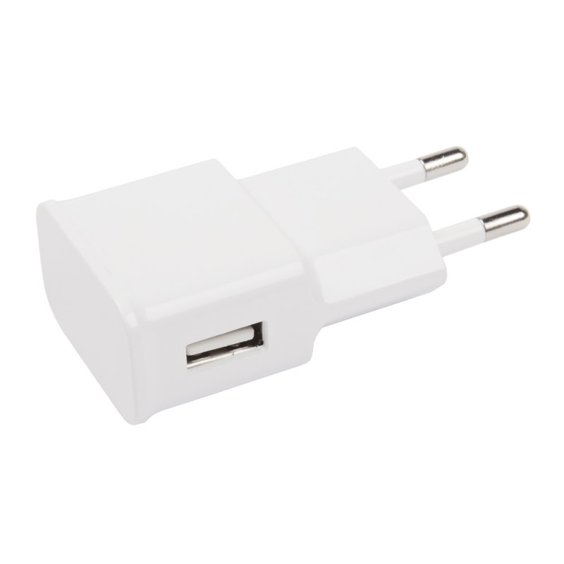 СЗУ 1 USB выход 1А + кабель micro USB (европакет) форма Samsung (белый)