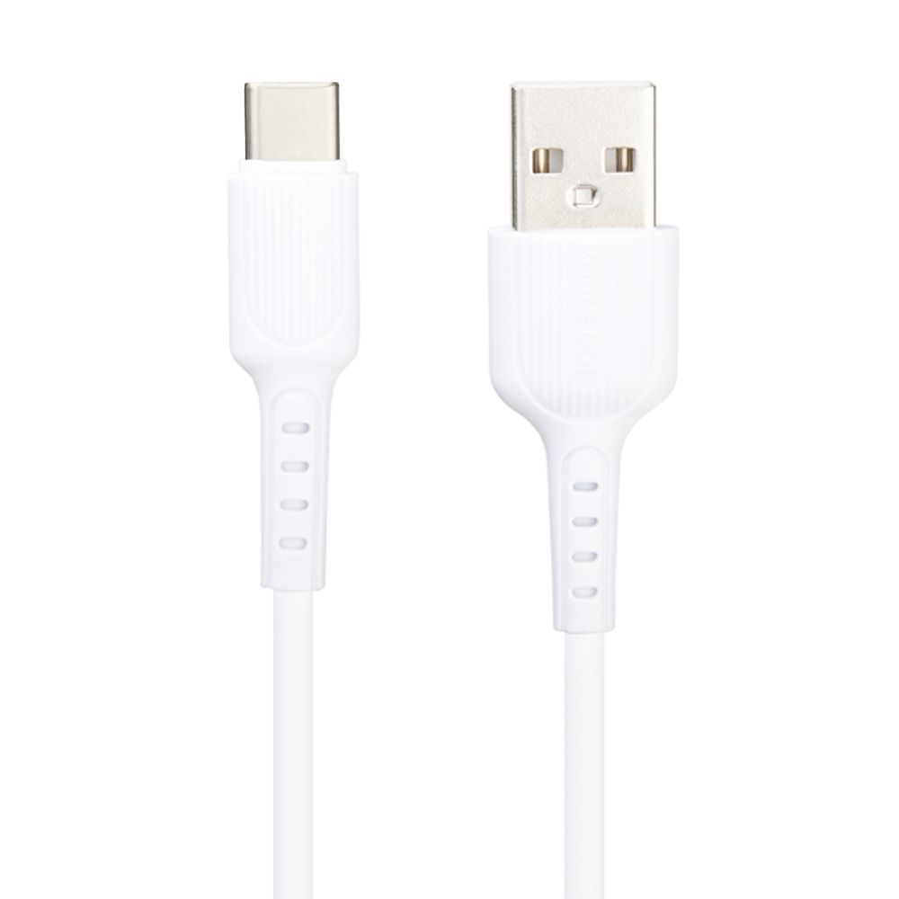 USB кабель BOROFONE BX16 Easy Type-C, 2.4А, 1м, PVC (белый)