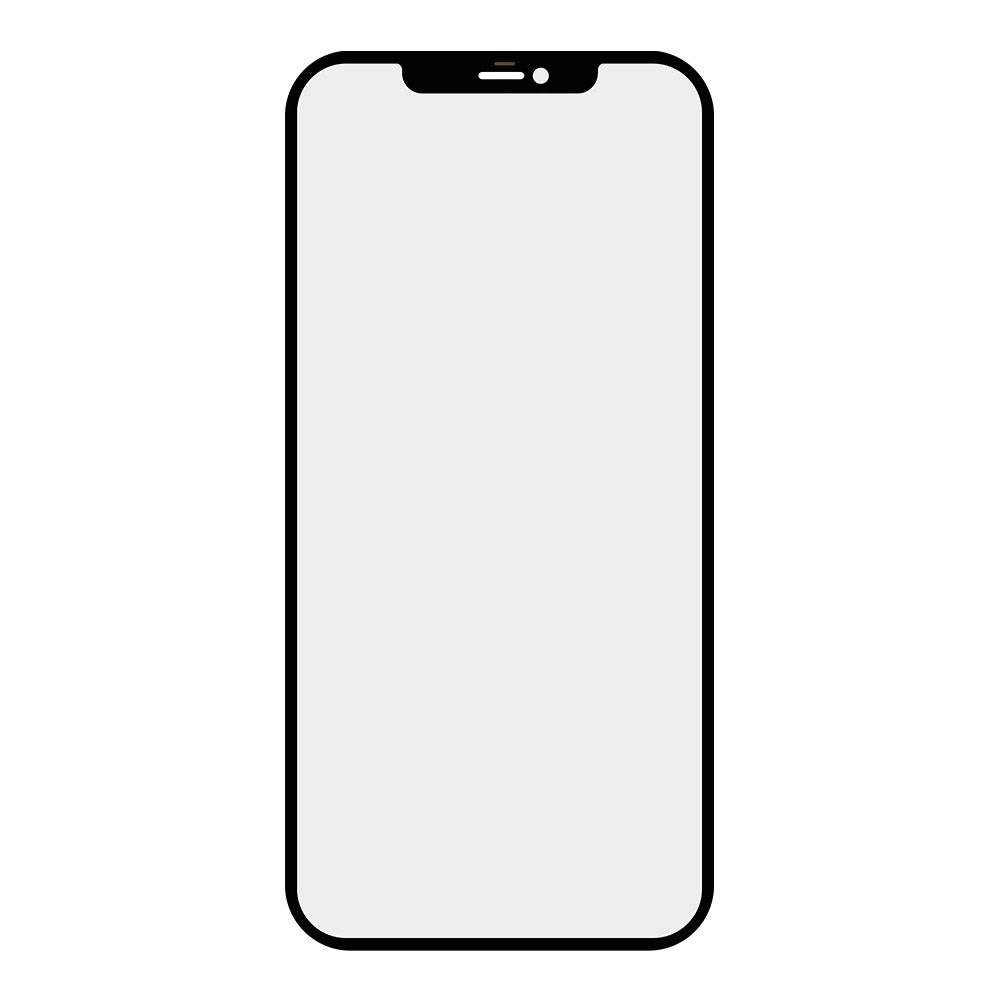 Стекло для переклейки iPhone 12 PRO MAX (черный)