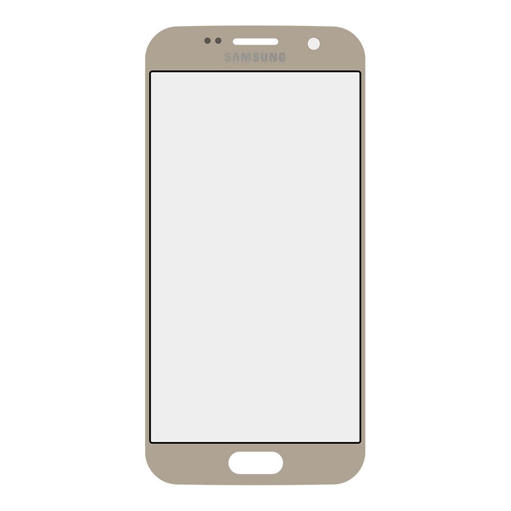 Стекло + OCA плёнка для переклейки Samsung G930F Galaxy S7 (золото)