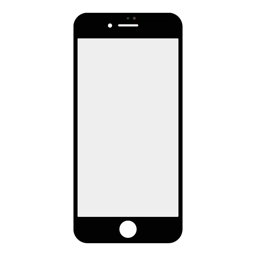 Стекло + OCA  в сборе с рамкой для iPhone 8\SE 2020 олеофобное покрытие (черный)