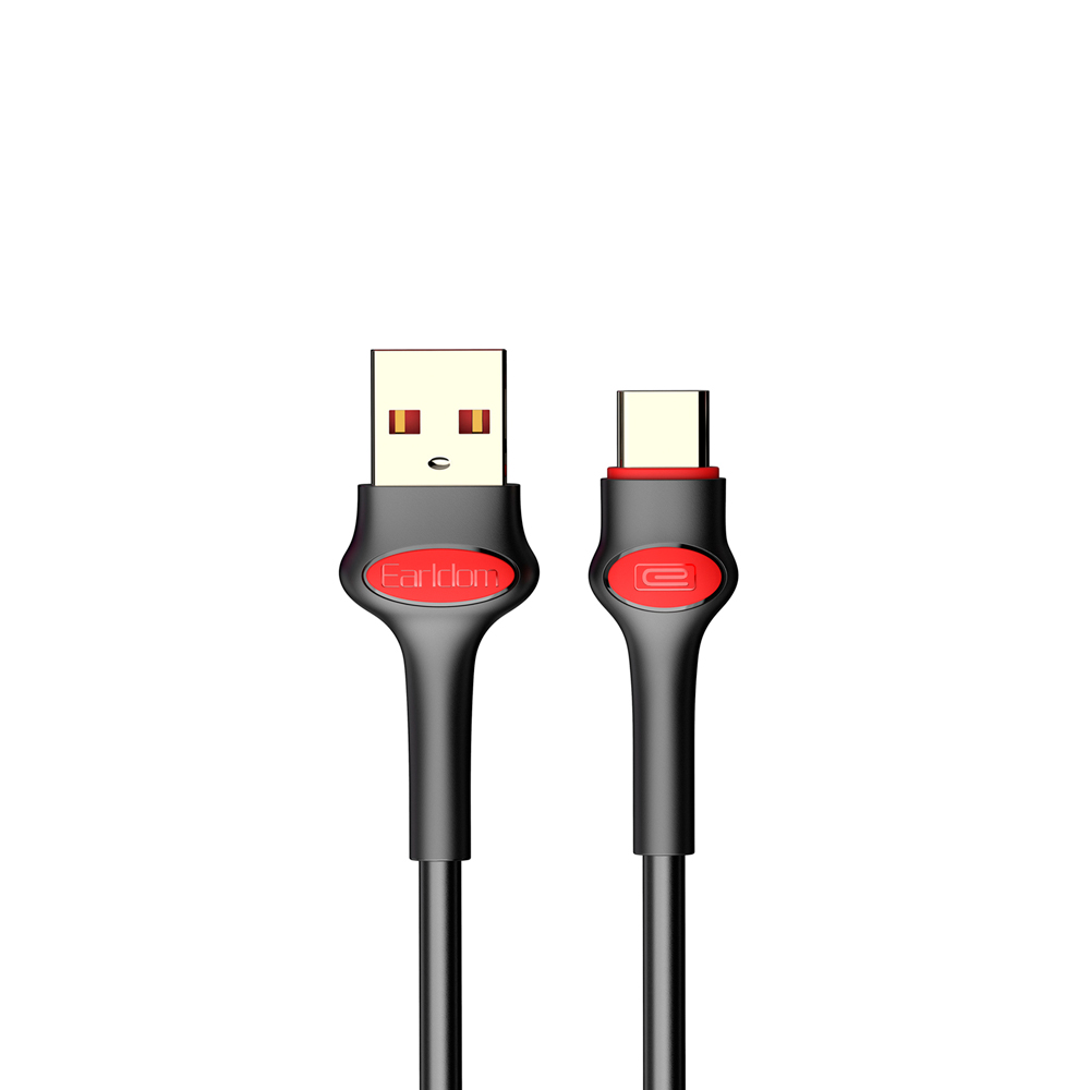 USB кабель Earldom EC-082C Type-C, 2.4А, 1м, TPE (черный)