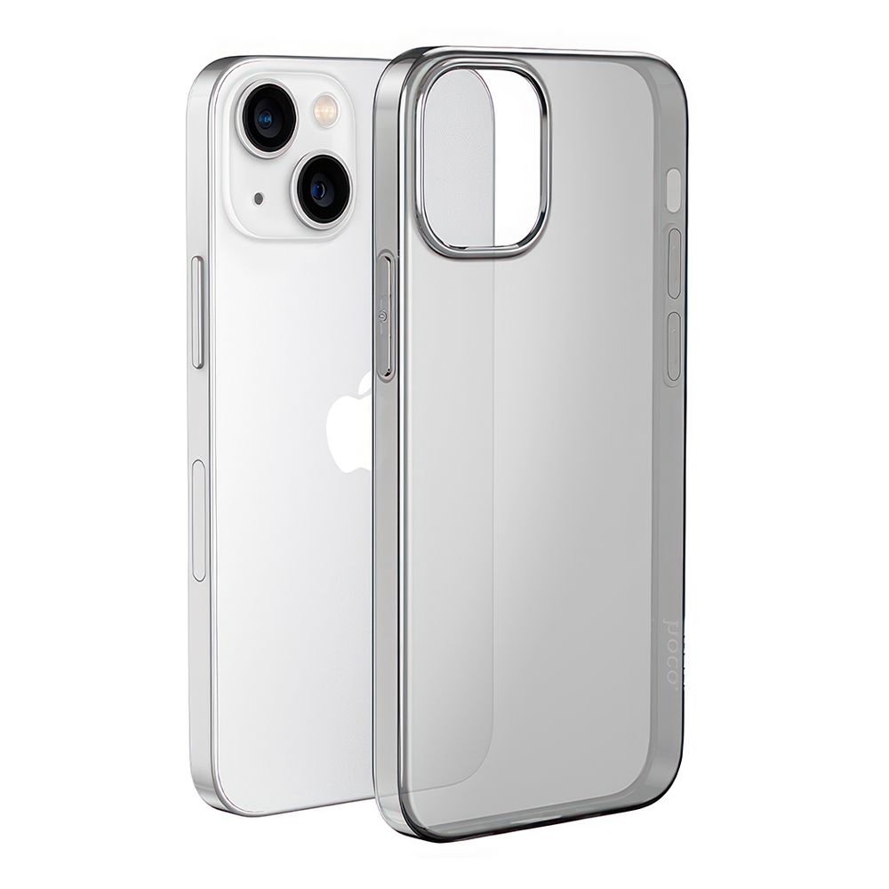 Чехол HOCO Light для Apple iPhone 15 Plus, TPU (прозрачный/черный)